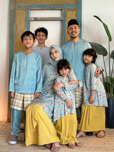 NUH Teluk Belanga Baju Melayu Set in Turquoise