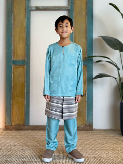 NUH Teluk Belanga Baju Melayu Set in Turquoise
