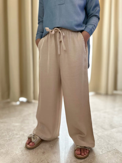 EMERY Full Length Trousers in Latte