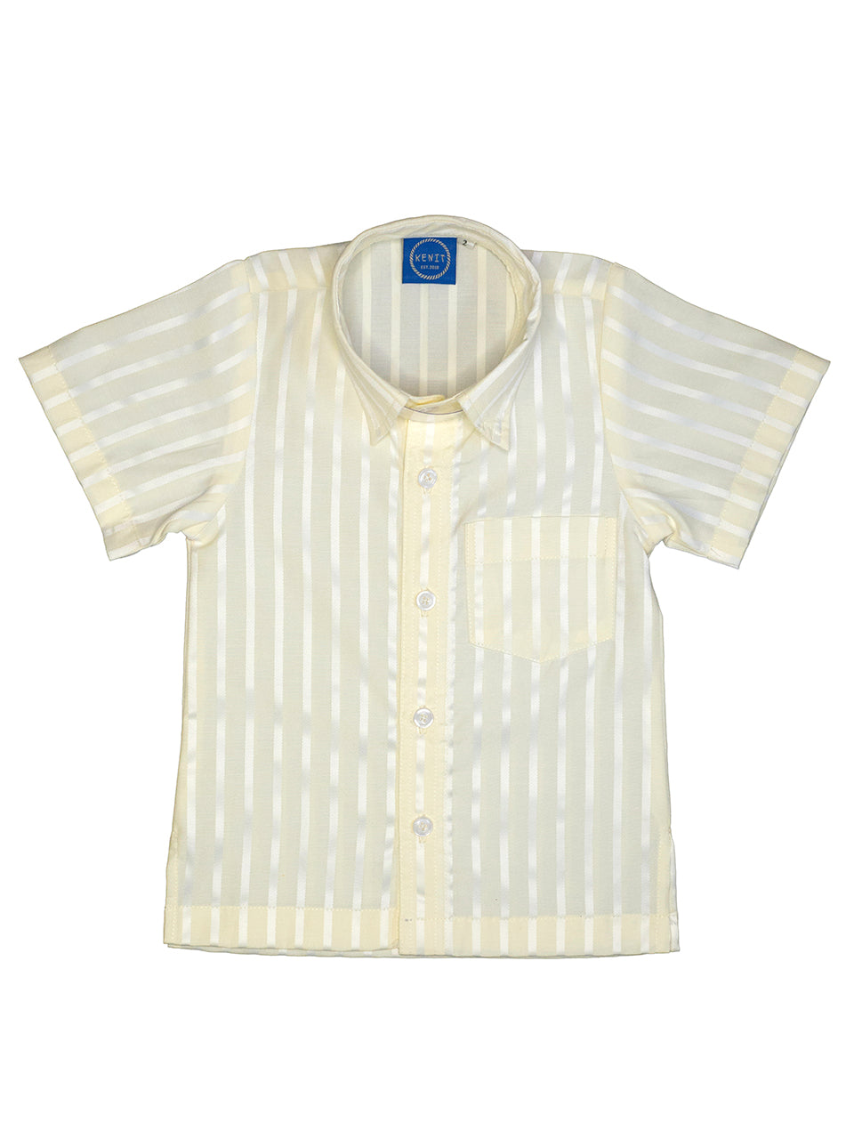 RAMLEE Yellow Monochrome Stripes Shirt