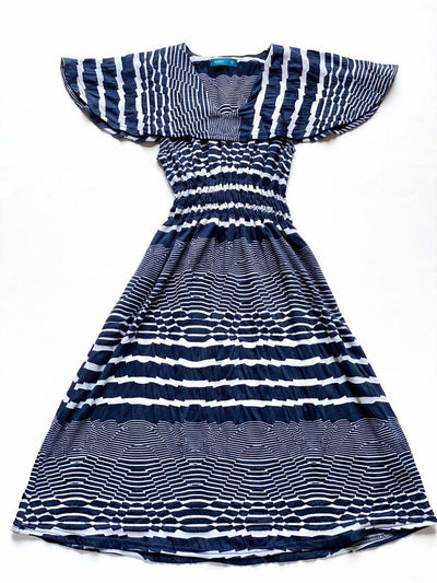 JANE Bertha-Collar Midi Dress