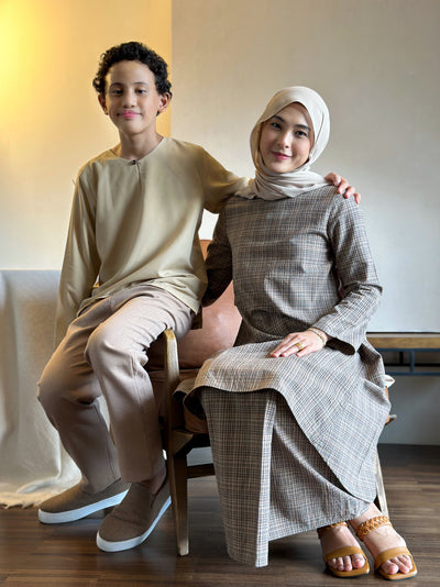 CEMPAKA Kurung Pahang Set in Tartan Checks