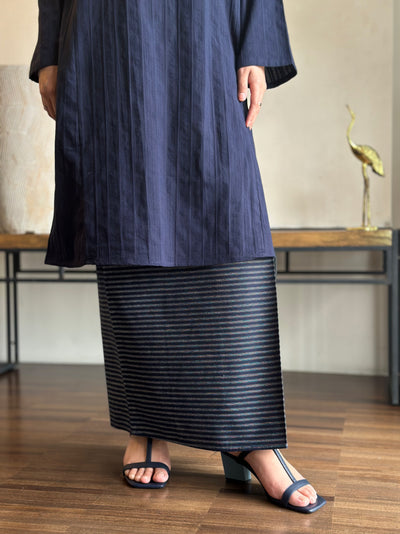DAYANG Riau Kurung Set in Navy