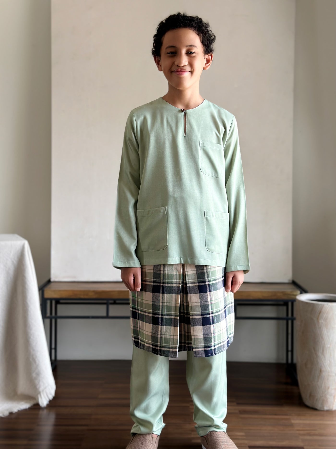 NUH Teluk Belanga Baju Melayu Set in Mint