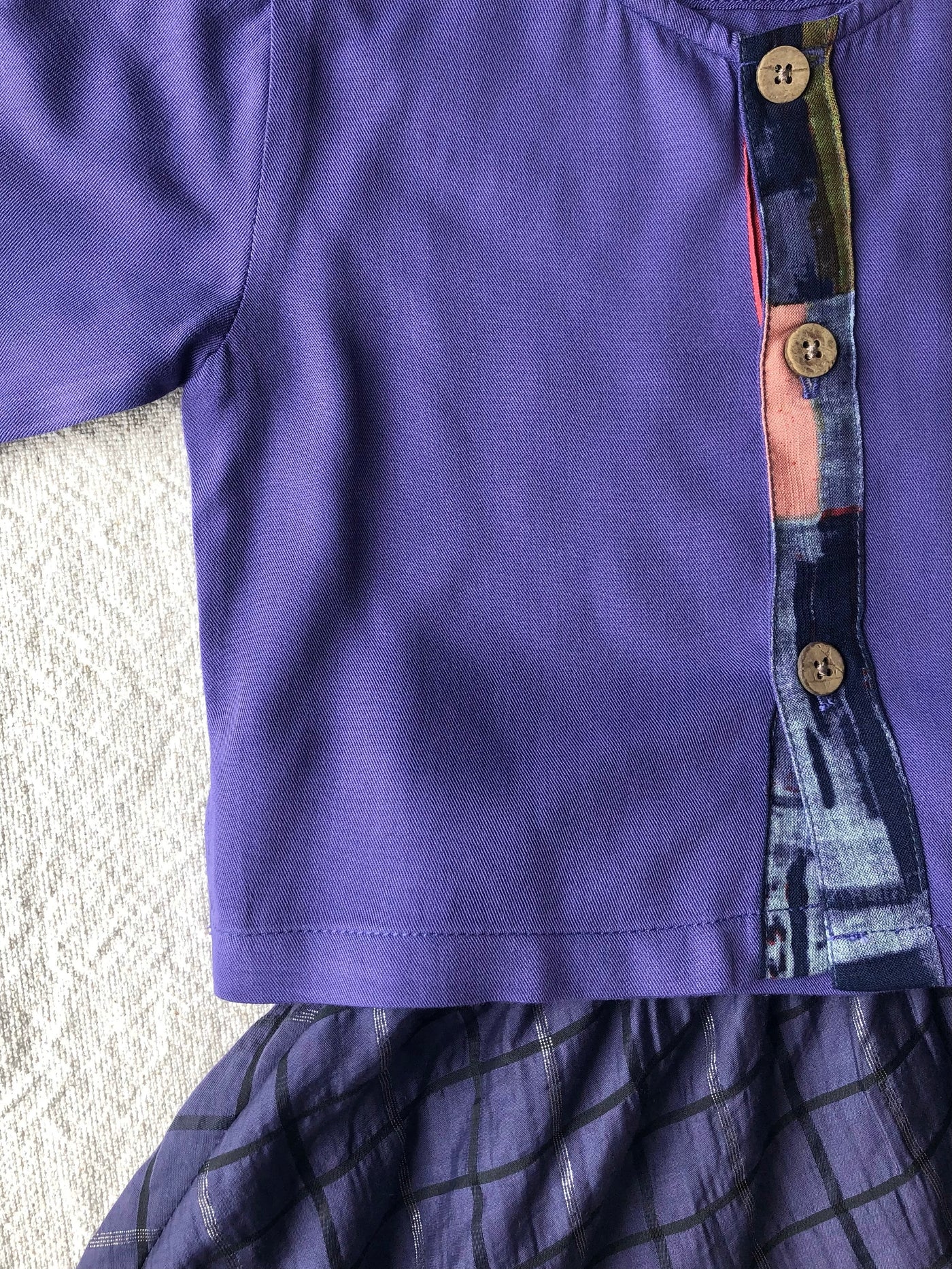 TARI Baby's Blouse with Flared Skirt Set in Purple