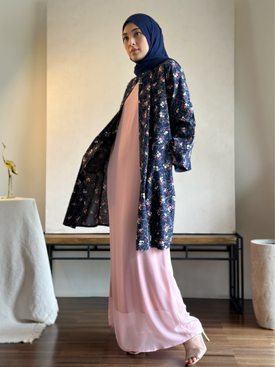 ROSE Flowy Dress with Overcoat Set