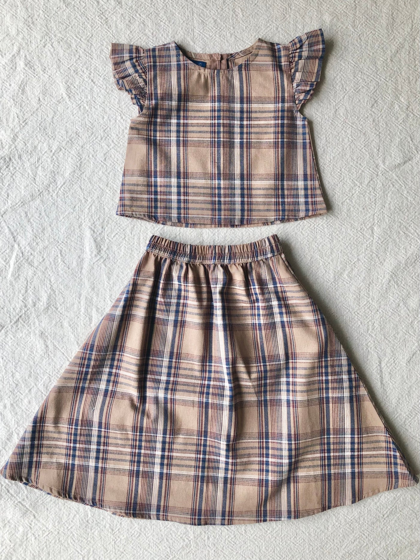 MANIS Baby’s Mini Kurung Set in Brown Plaid